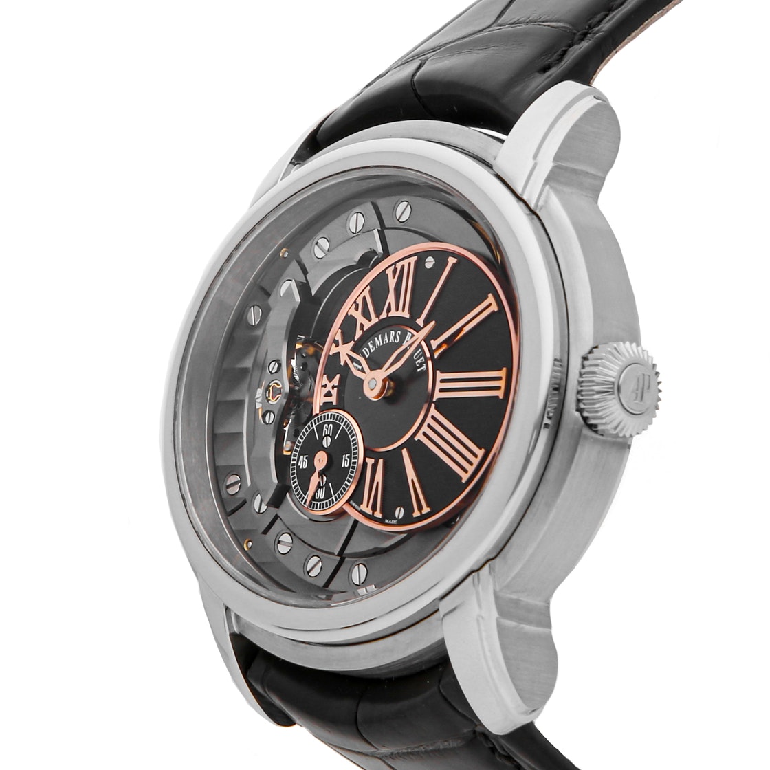 

Audemars Piguet Black Stainless Steel Millenary 4101 15350ST.OO.D002CR.01 Men's Wristwatch 47 MM