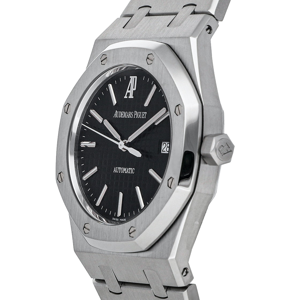 

Audemars Piguet Black Stainless Steel Royal Oak 15300ST.OO.1220ST.03 Men's Wristwatch 39 MM