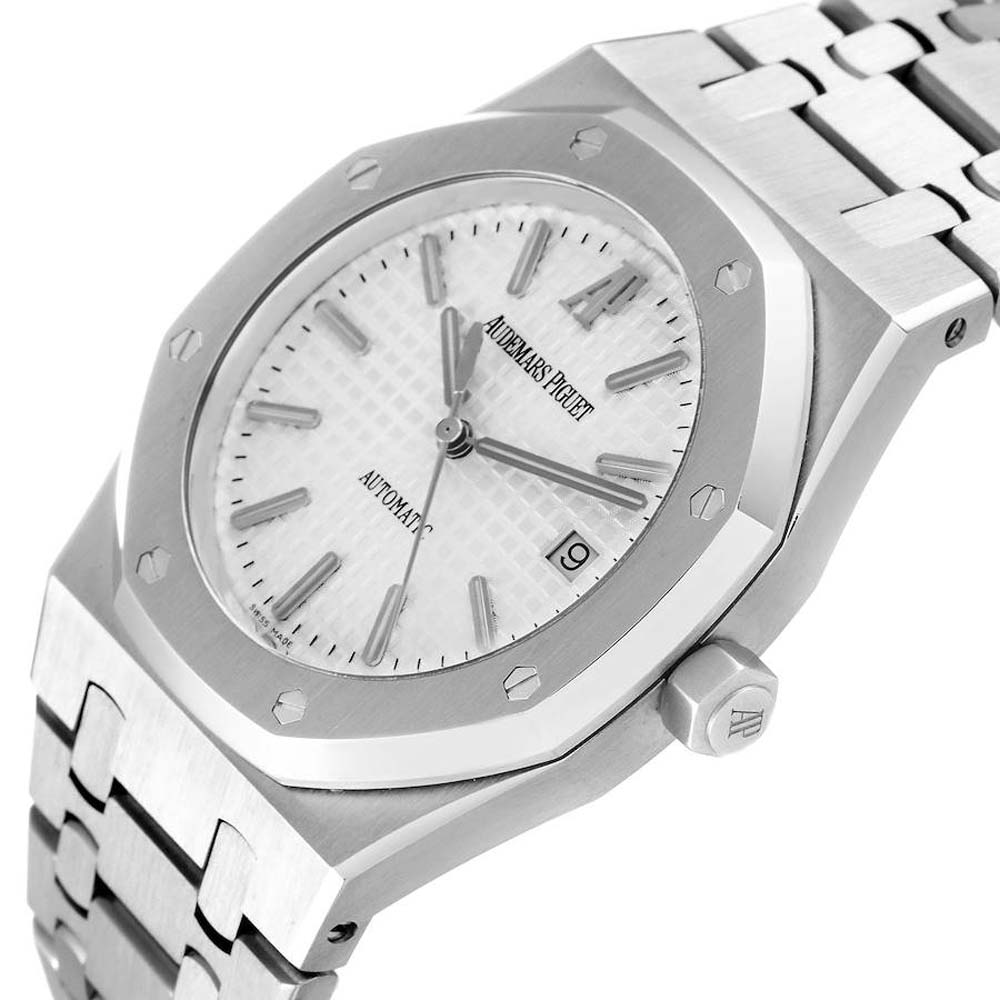 

Audemars Piguet White Stainless Steel Royal Oak 15300ST Men's Wristwatch 39 MM