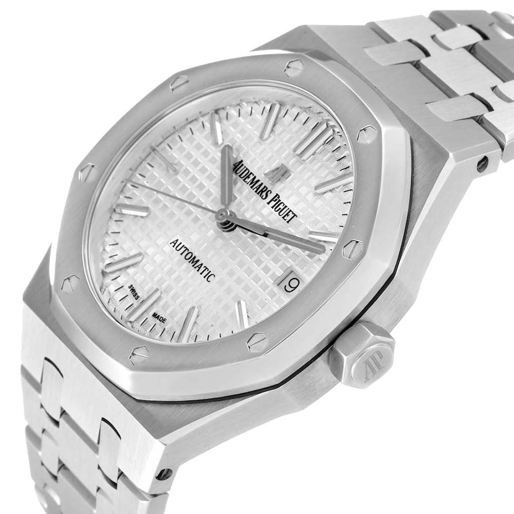 

Audemars Piguet Silver Stainless Steel Royal Oak 15450ST Automatic Men's Wristwatch 37 MM