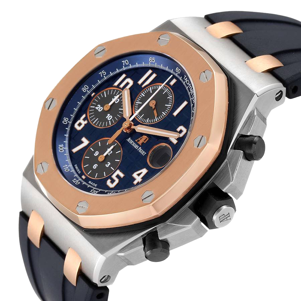 

Audemars Piguet Black 18k Rose Gold An Stainless Steel Royal Oak Offshore 26471ST Men's Wristwatch 42 MM