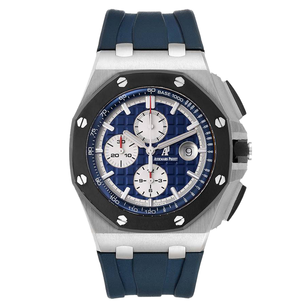 

Audemars Piguet Blue Platinum Royal Oak Offshore 26401PO Men's Wristwatch 44 MM