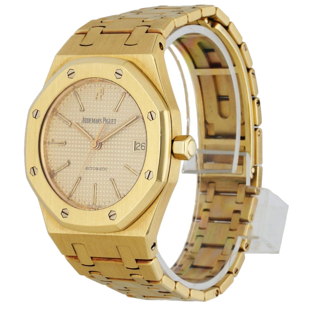 

Audemars Piguet Champagne 18K Yellow Gold Royal Oak 14790BA Men's Wristwatch 37 MM