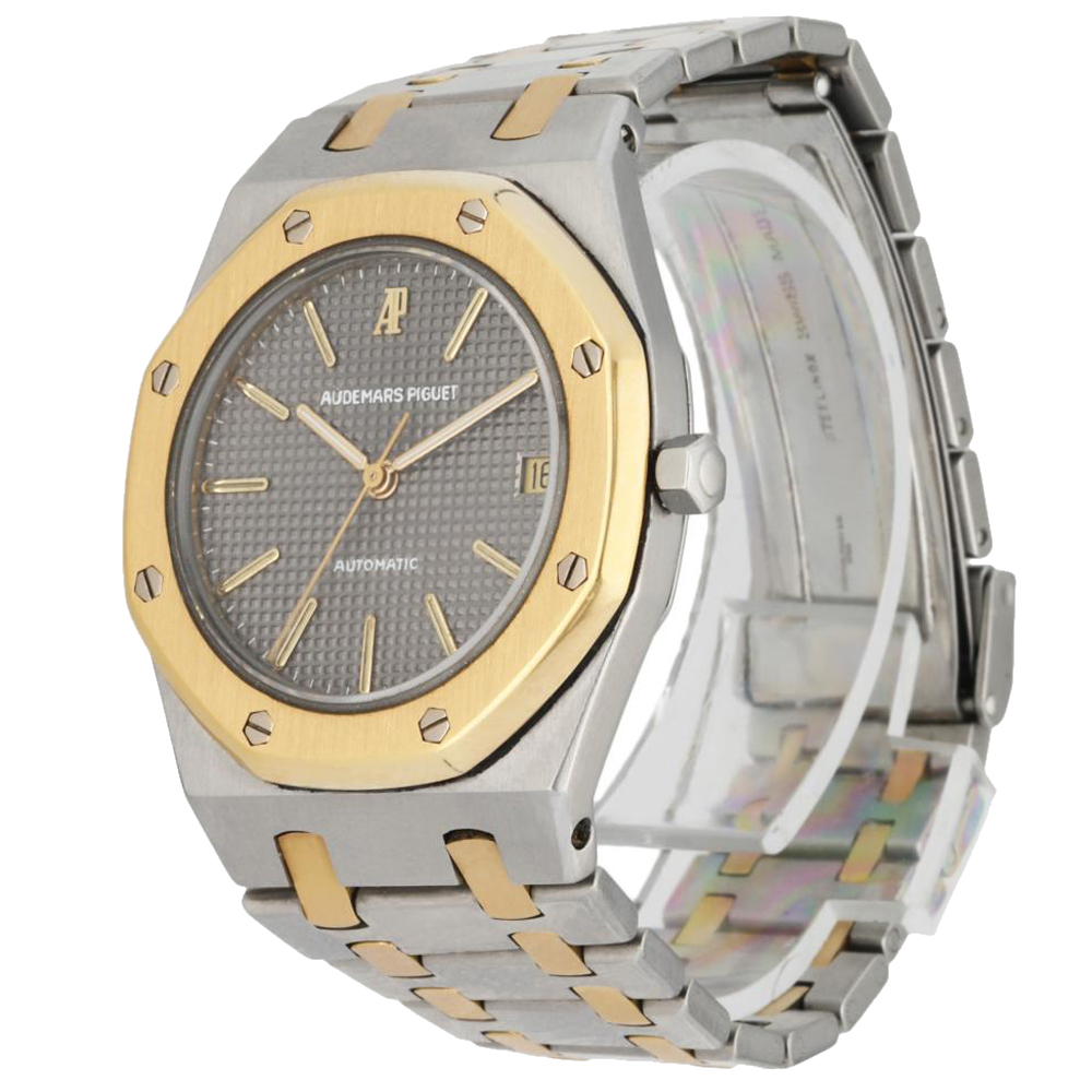 

Audemars Piguet Grey 18K Yellow Gold And Stainless Steel Royal Oak 4100SA Men's Wristwatch 36 MM