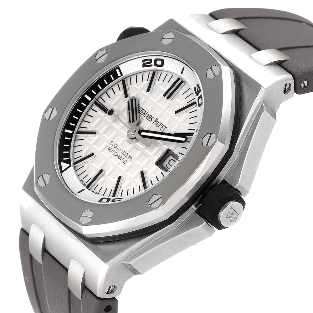 

Audemars Piguet Silver Stainless Steel Royal Oak Offshore Diver 15710ST Men's Wristwatch 42 MM