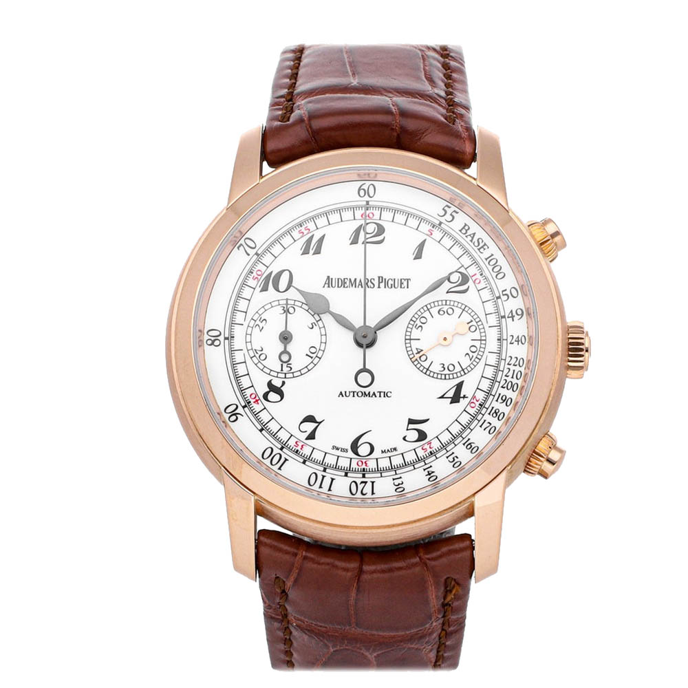 

Audemars Piguet White 18K Rose Gold Jules Audemars 26100OR.OO.D088CR.01 Men's Wristwatch 41 MM