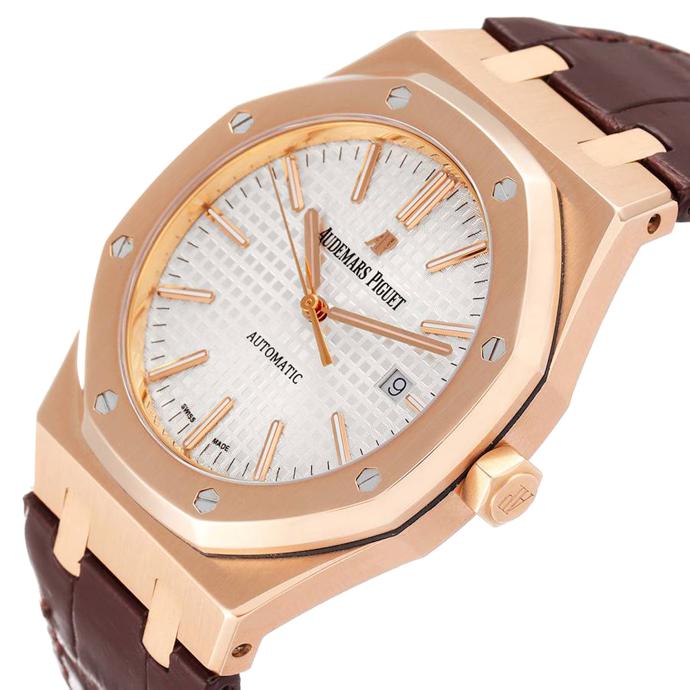 

Audemars Piguet White 18K Rose Gold Royal Oak 154000 Men's Wristwatch 41 MM