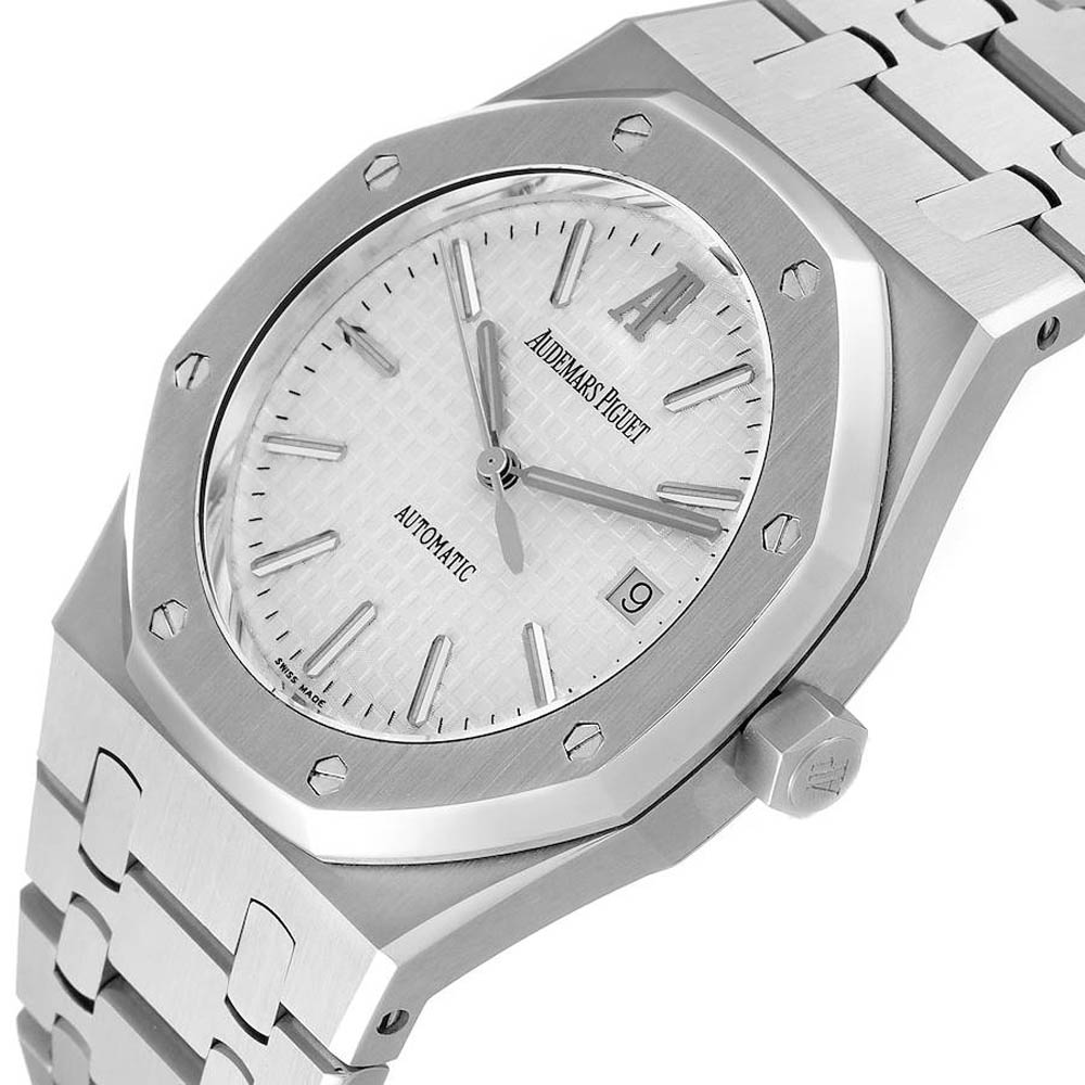 

Audemars Piguet White Stainless Steel Royal Oak 15300ST Men's Wristwatch 39 MM