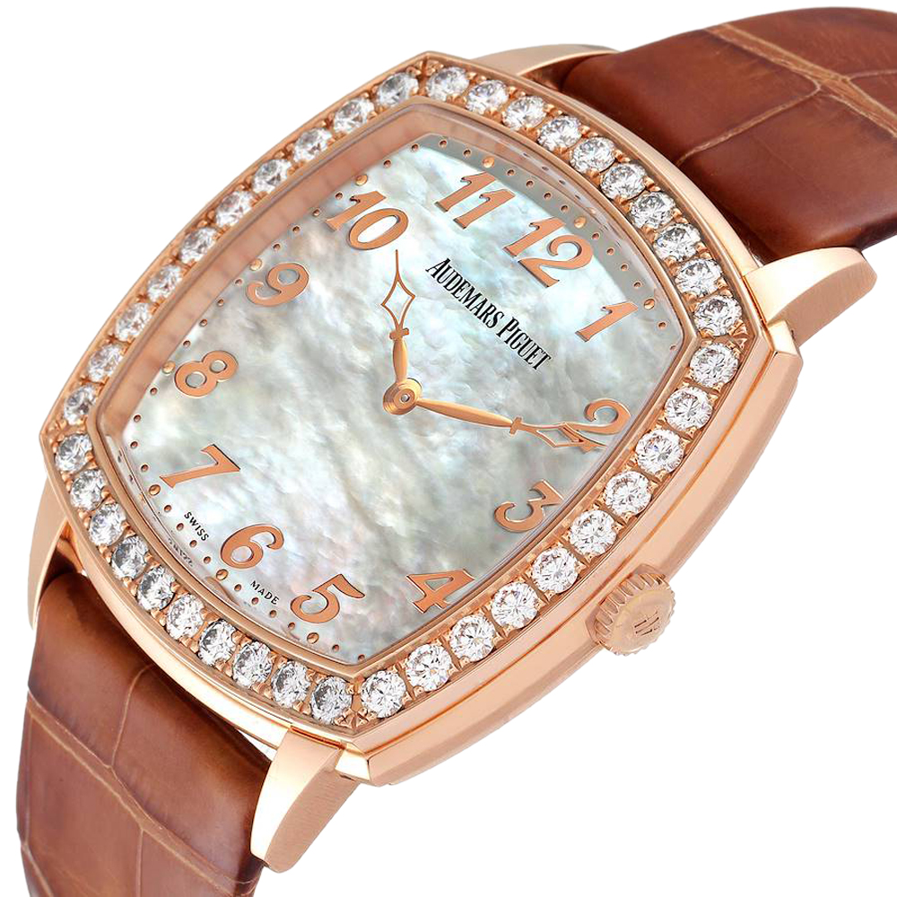 

Audemars Piguet MOP Diamonds 18K Rose Gold Tradition 15337 Men's Wristwatch 41 MM, White