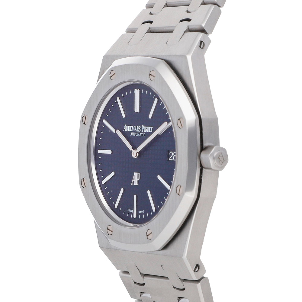 

Audemars Piguet Blue Stainless Steel Royal Oak Jumbo 15202ST.OO.1240ST.01 Men's Wristwatch 39 MM