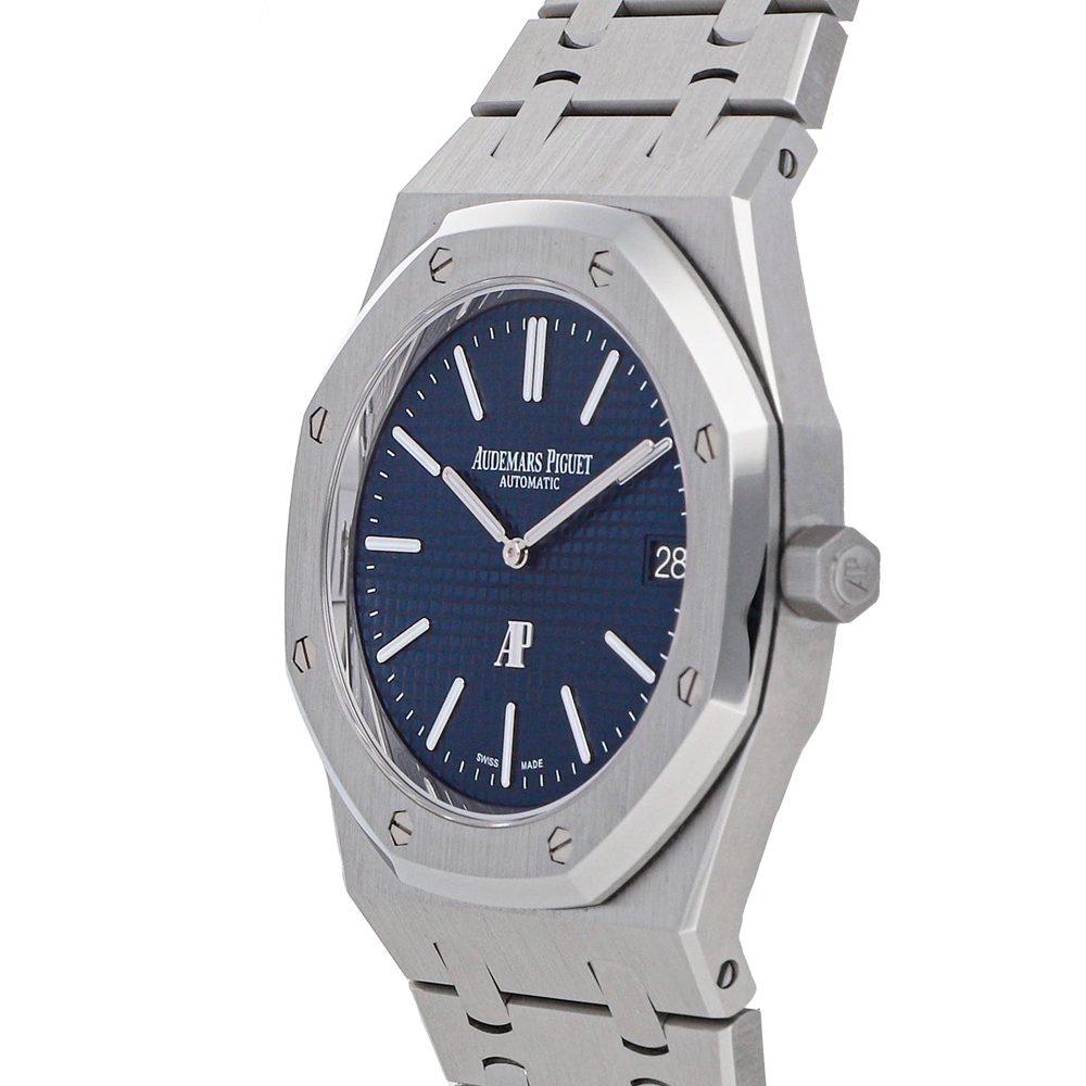 

Audemars Piguet Blue Stainless Steel Royal Oak 15202ST.OO.1240ST.01 Men's Wristwatch 39 MM