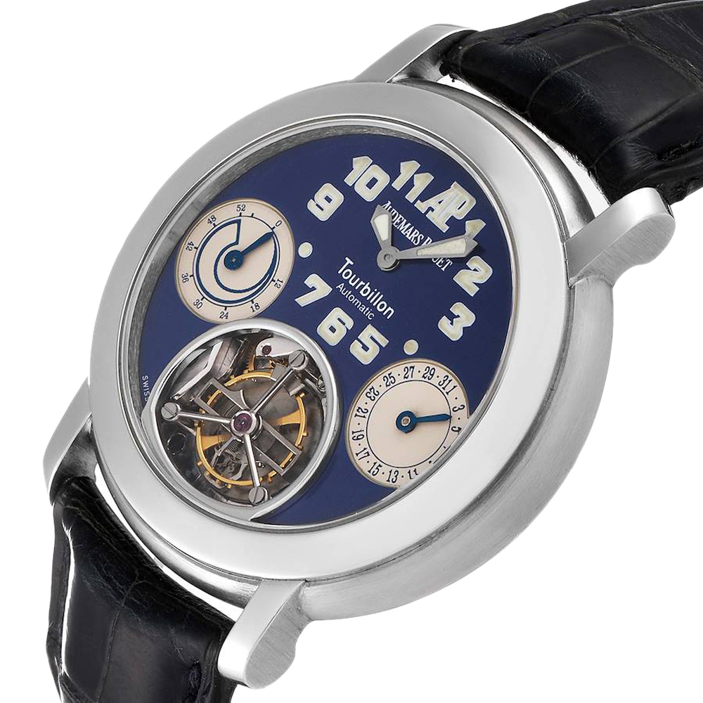 

Audemars Piguet Blue Platinum Jules Audemars Tourbillon 25964PT Men's Wristwatch 40 MM