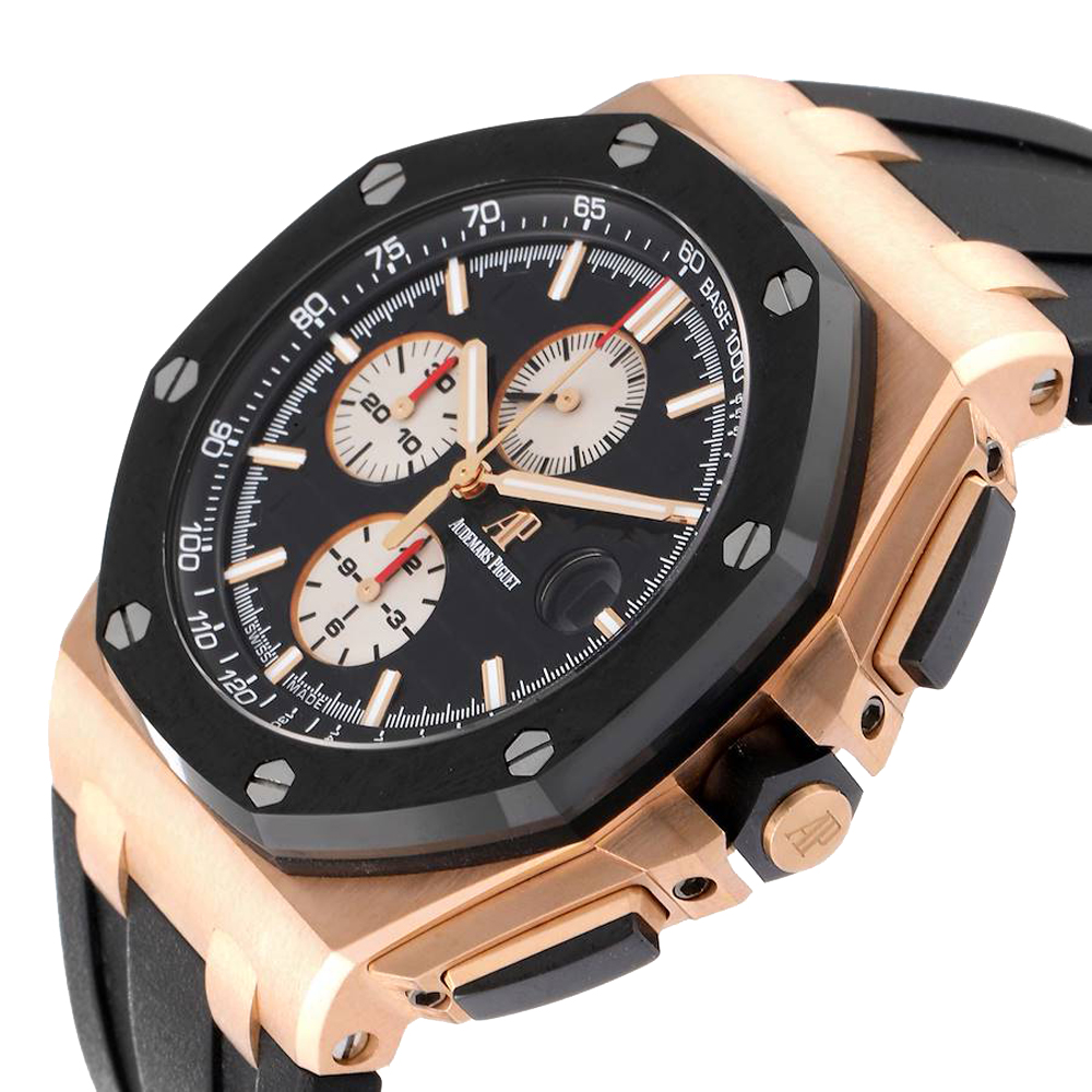 

Audemars Piguet Grey 18K Rose Gold And Stainless Steel Royal Oak Offshore 26401RO Men's Wristwatch 44 MM