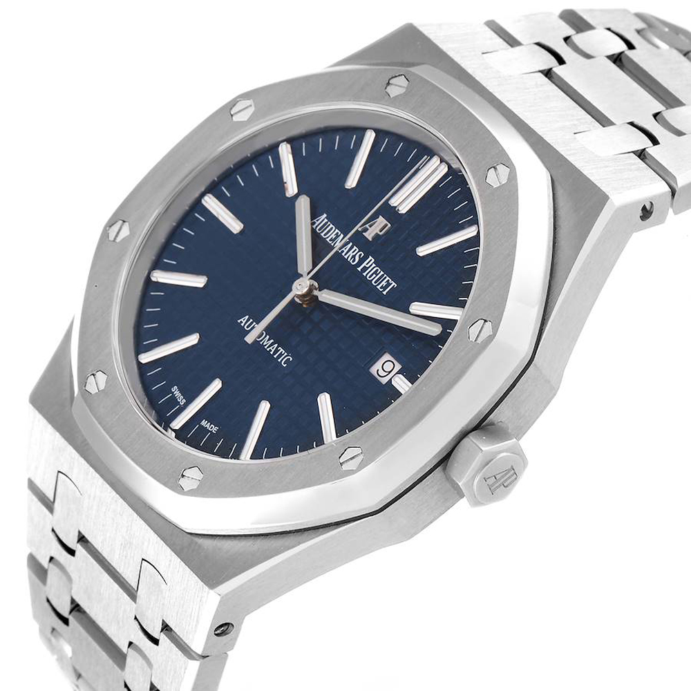 

Audemars Piguet Blue Stainless Steel Royal Oak 15400ST Men's Wristwatch 41 MM