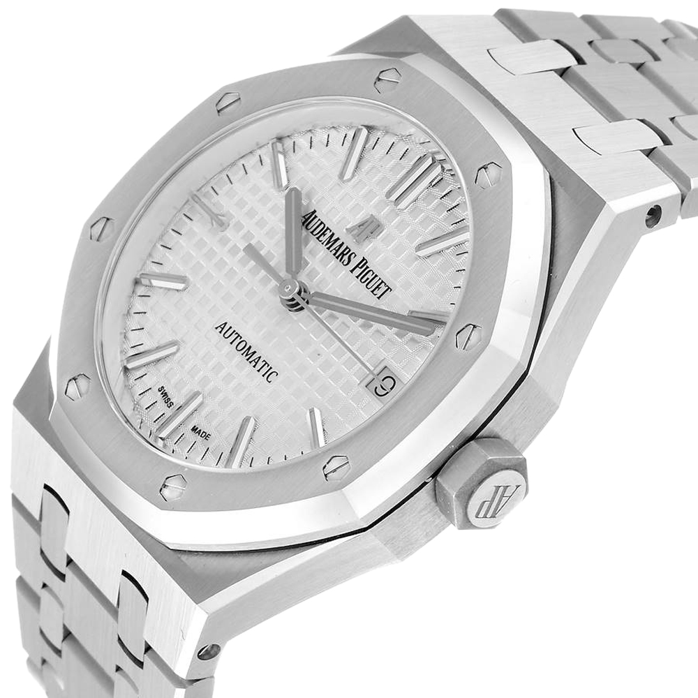 

Audemars Piguet Silver Stainless Steel Royal Oak 15450ST Automatic Men's Wristwatch 37 MM