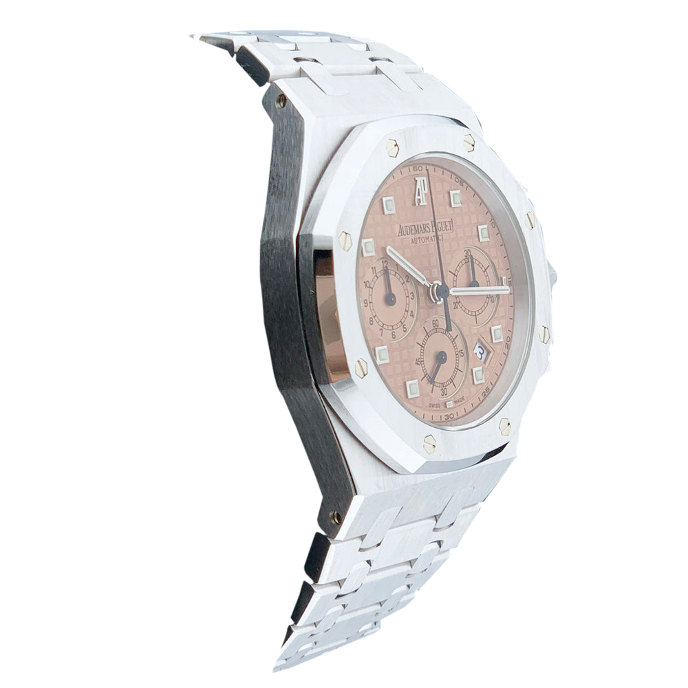 

Audemars Piguet Salmon Stainless Steel Royal Oak 25960BC Men's Wristwatch 39 MM, Pink