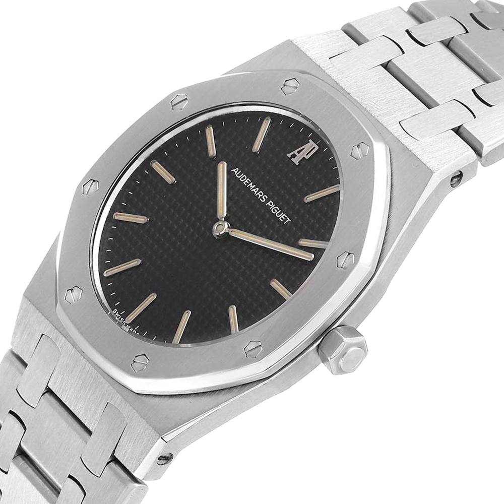 

Audemars Piguet Black Stainless Steel Royal Oak 56303ST Men's Wristwatch 34 MM
