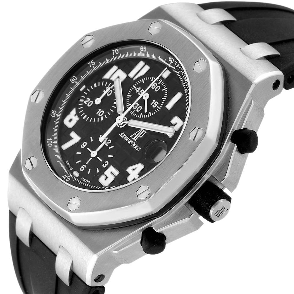 

Audemars Piguet Black Stainless Steel Royal Oak Offshore 26170ST Men's Wristwatch