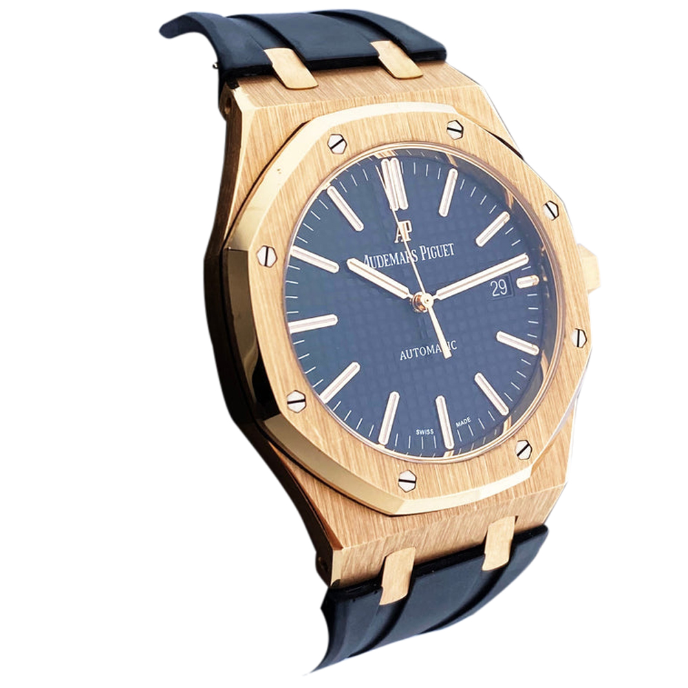 

Audemars Piguet Silver 18K Rose Gold Royal Oak 15400OR Men's Wristwatch 41 MM