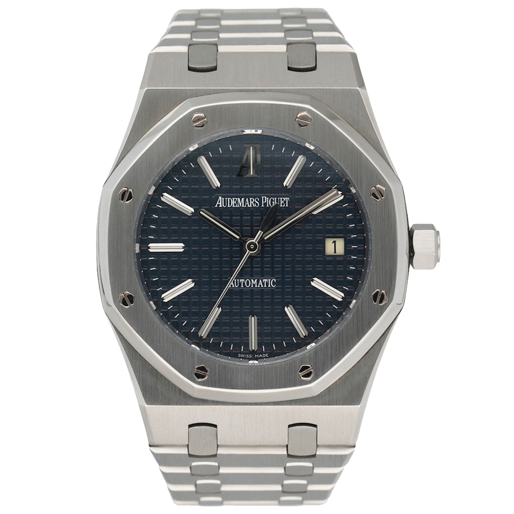 

Audemars Piguet Blue Stainless Steel Royal Oak 15300ST Men's Wristwatch 39 mm