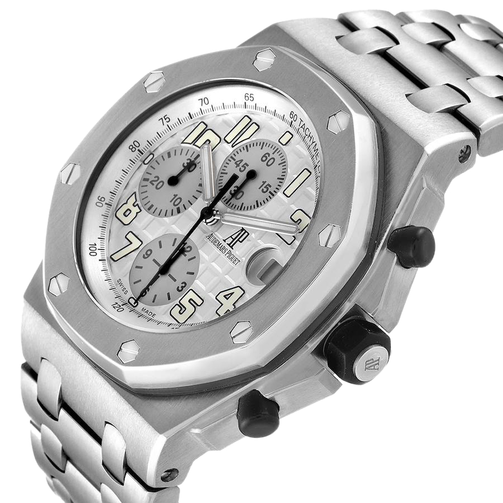 

Audemars Piguet SIlver Titanium Royal Oak Offshore Chronograph 25721TI Men's Wristwatch 42 MM