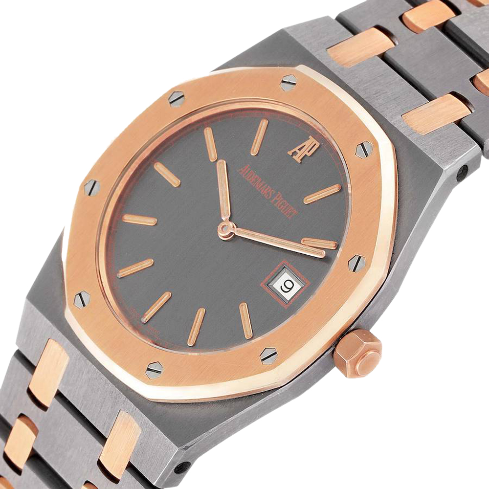 

Audemars Piguet Grey 18k Rose Gold And Tantalum Royal Oak 56175TR Men's Wristwatch 34 MM