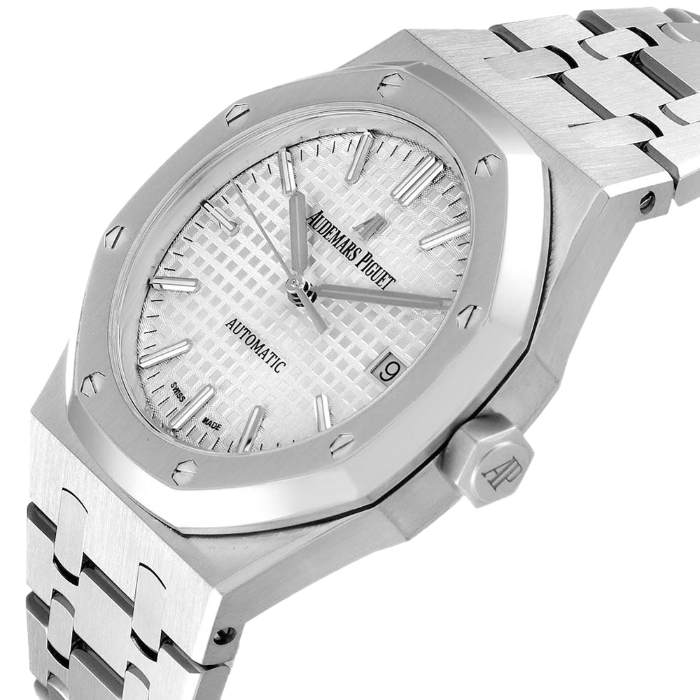 

Audemars Piguet Silver Stainless Steel Royal Oak 15450ST Automatic Men's Wristwatch 37 MM