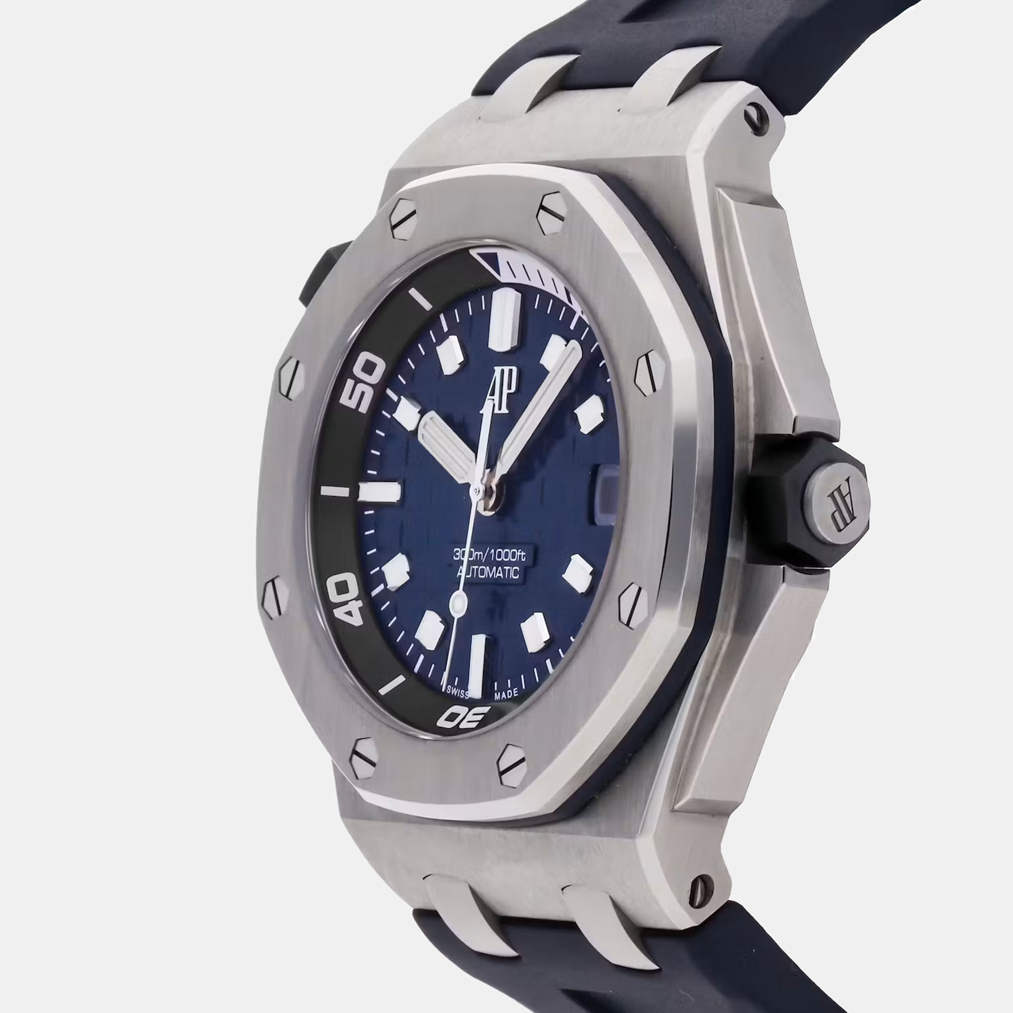 

Audemars Piguet Blue Stainless Steel Royal Oak Offshore 15720ST.OO.A027CA.01 Automatic Men's Wristwatch 42 mm