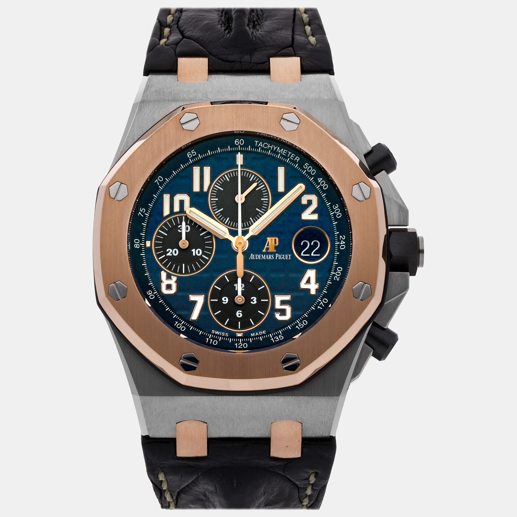 This authentic Audemars Piguet watch is characterized by skillful craftsmanship and understated charm. Meticulously constructed to tell time in an elegant way it comes in a sturdy case and flaunts a seamless blend of innovative design and flawless style.