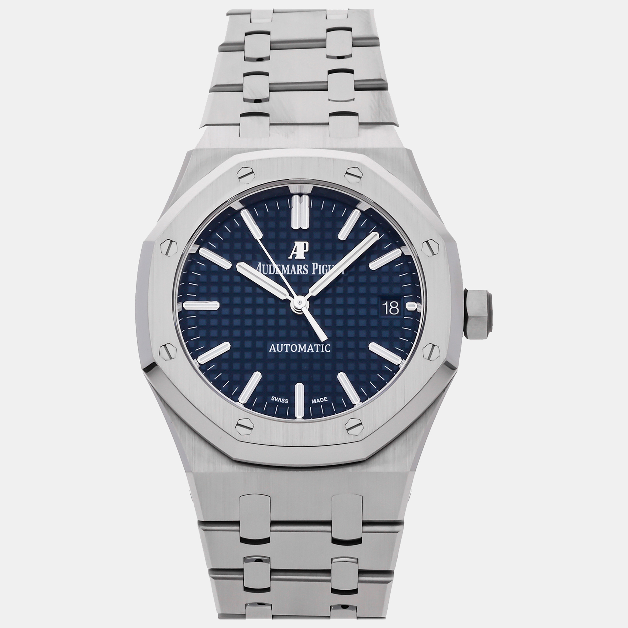 

Audemars Piguet Blue Stainless Steel Royal Oak 15450ST.OO.1256ST.03 Automatic Men's Wristwatch 37 mm