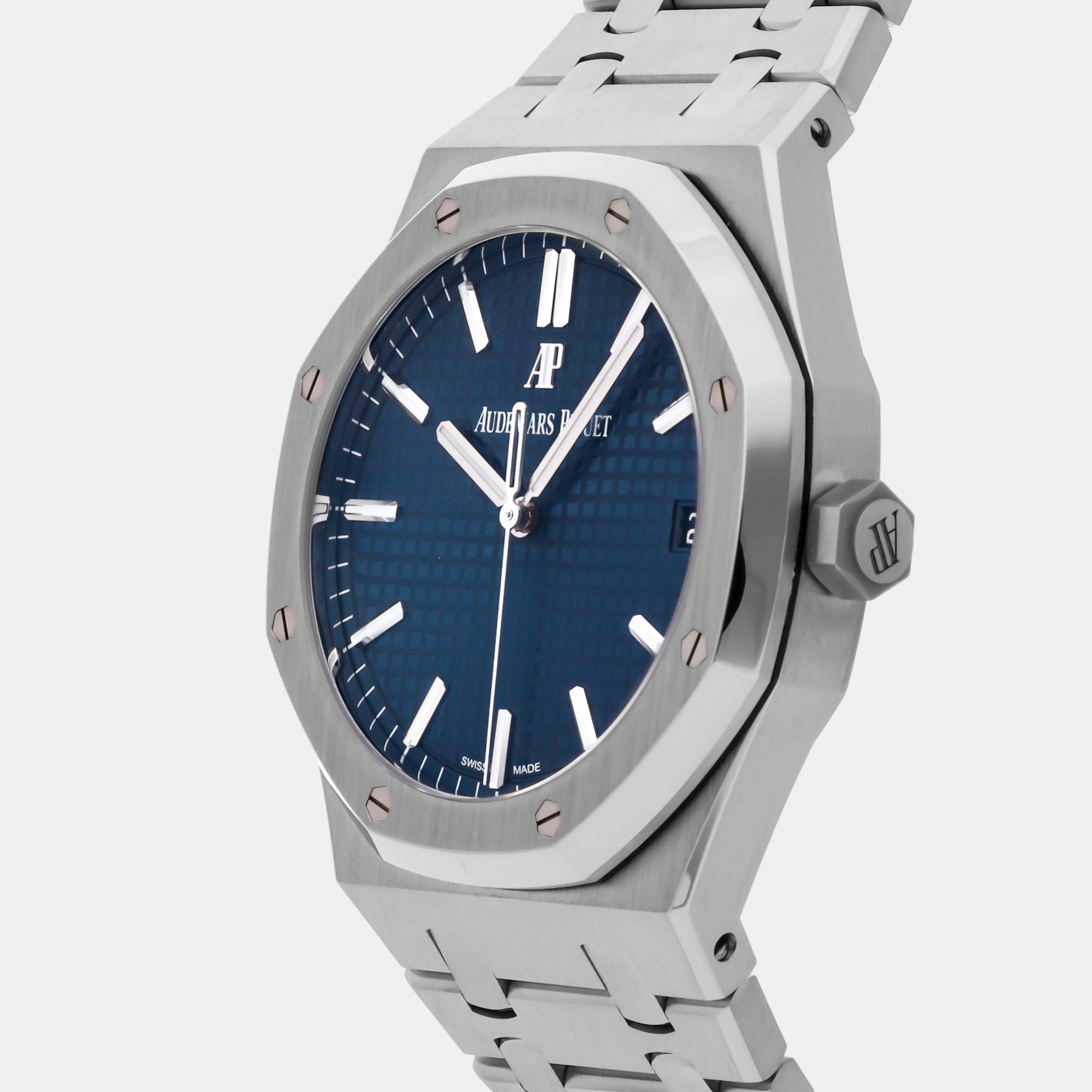 

Audemars Piguet Blue Stainless Steel Royal Oak 15500ST.OO.1220ST.01 Automatic Men's Wristwatch 41 mm