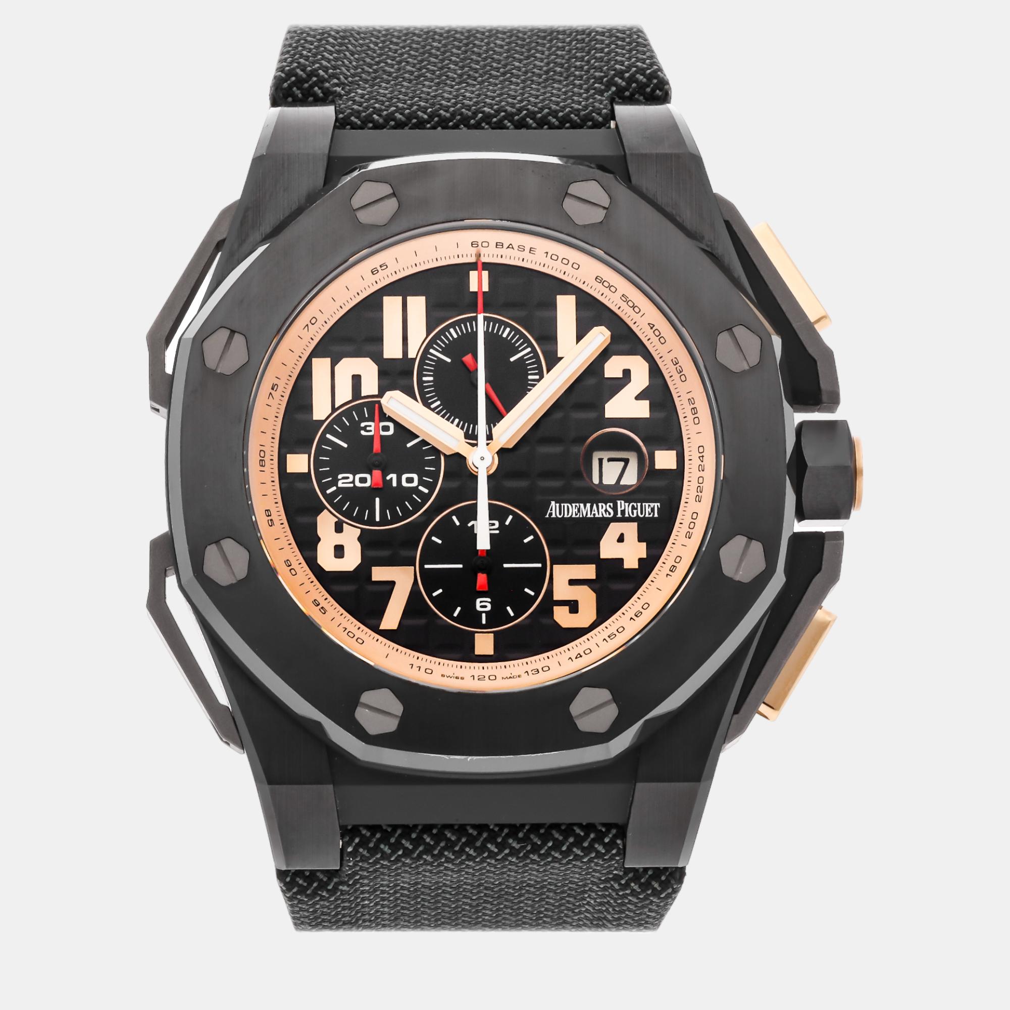 

Audemars Piguet Black Ceramic Royal Oak Offshore 26378IO.OO.A001KE.01 Automatic Men's Wristwatch 48 mm