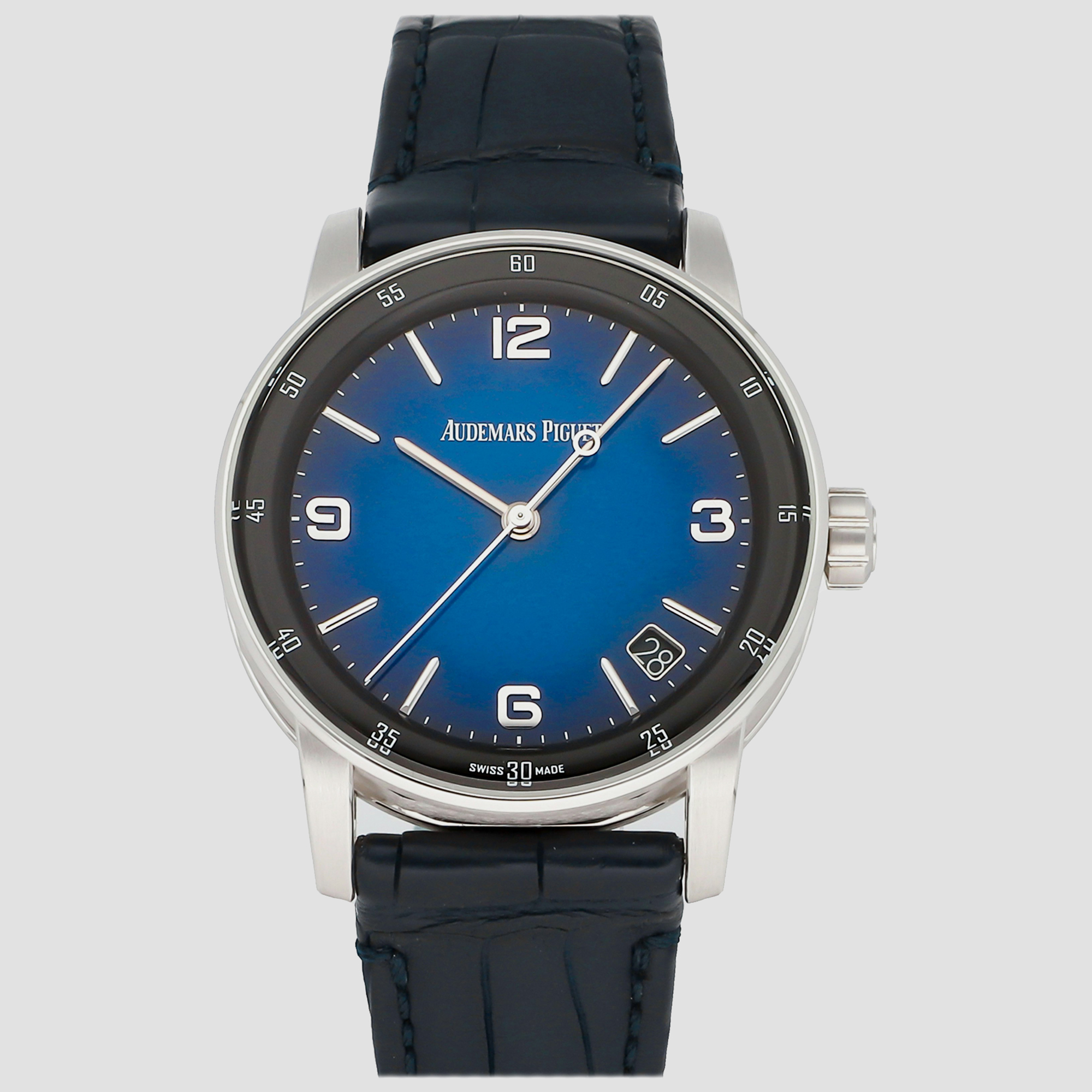 Pre-owned Audemars Piguet Blue 18k White Gold Code 11.59 15210bc.oo.a321cr.99 Automatic Men's Wristwatch 41 Mm