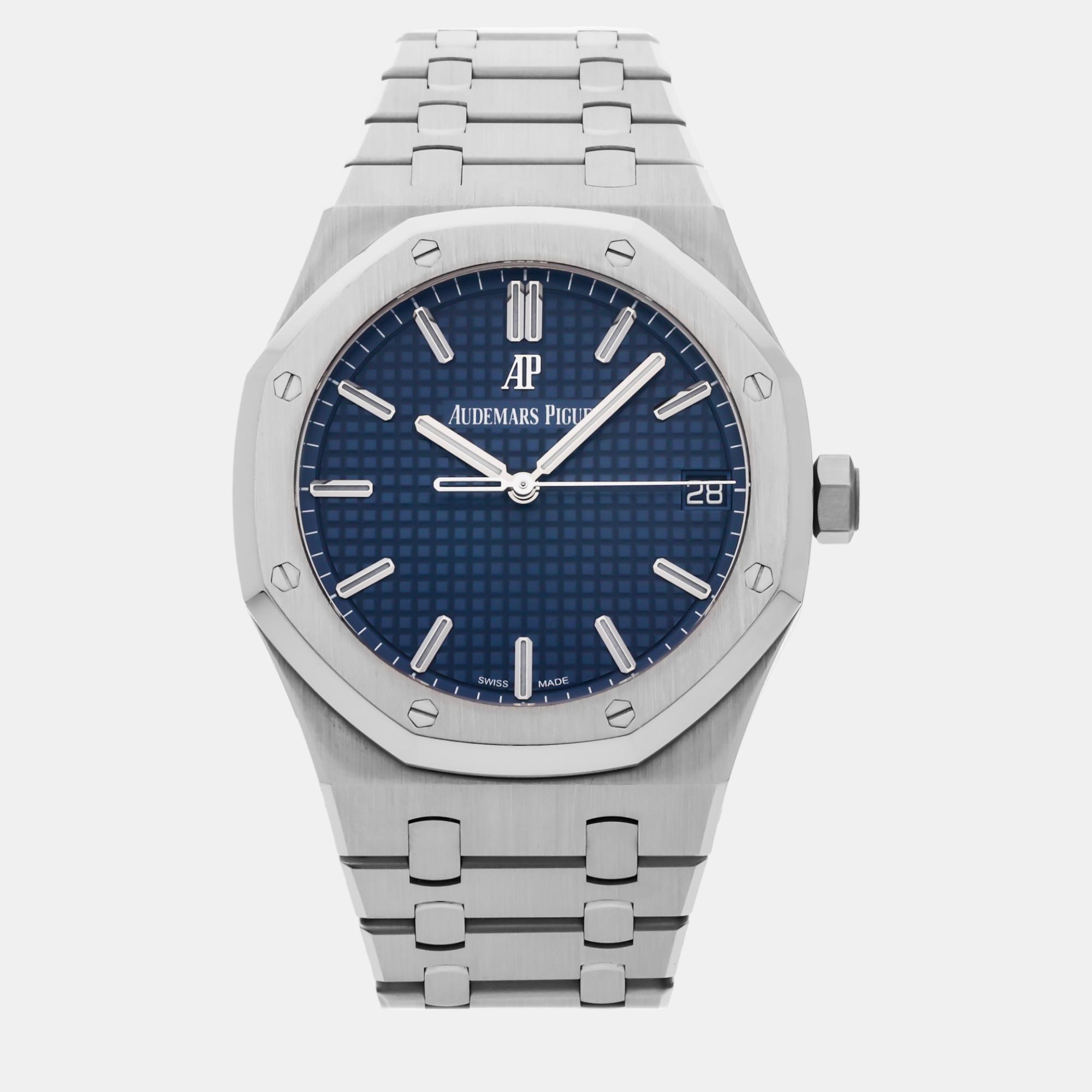 

Audemars Piguet Blue Stainless Steel Royal Oak 15500ST.OO.1220ST.01 Automatic Men's Wristwatch 41 mm