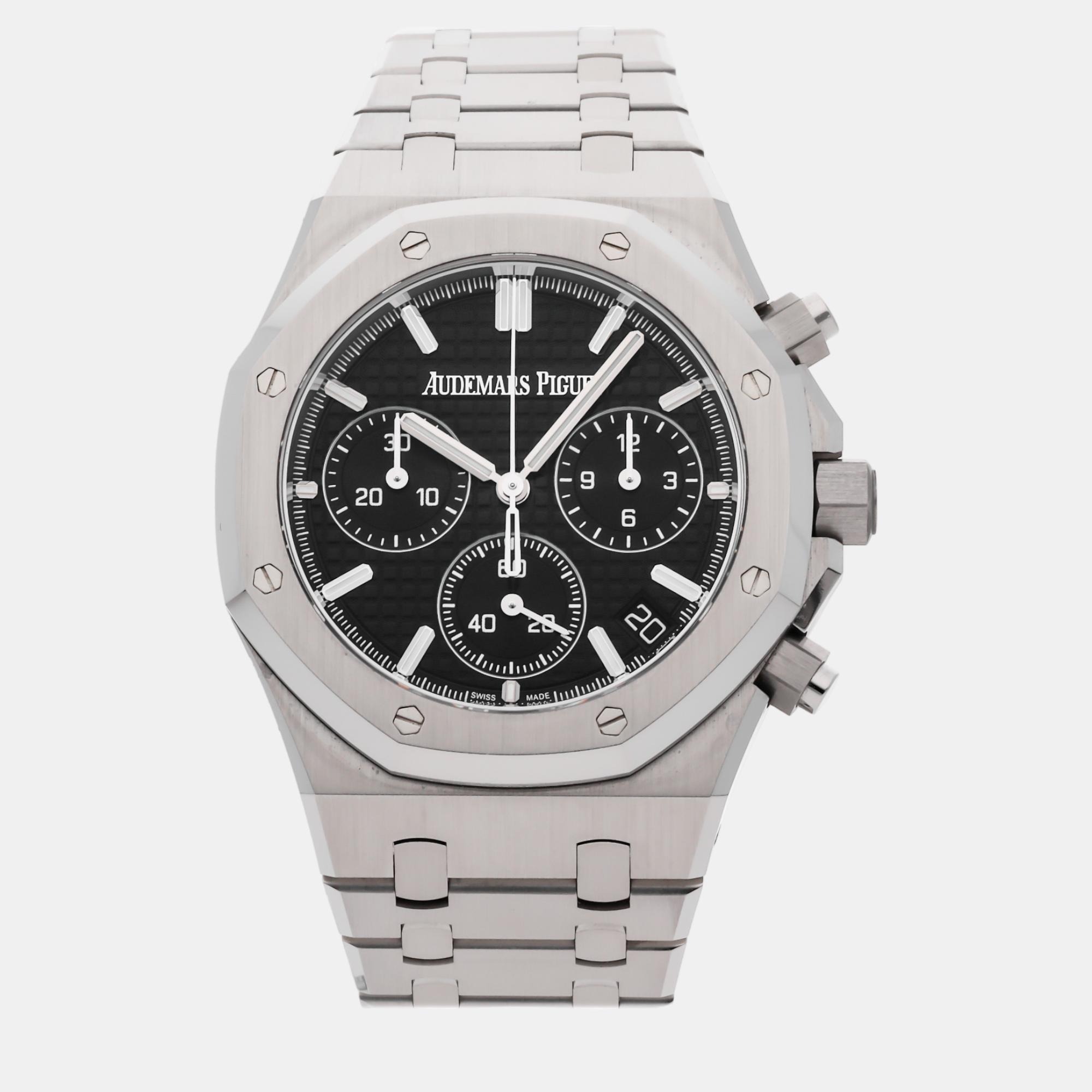 

Audemars Piguet Black Stainless Steel Royal Oak Offshore 26240ST.OO.1320ST.02 Automatic Men's Wristwatch 41 mm