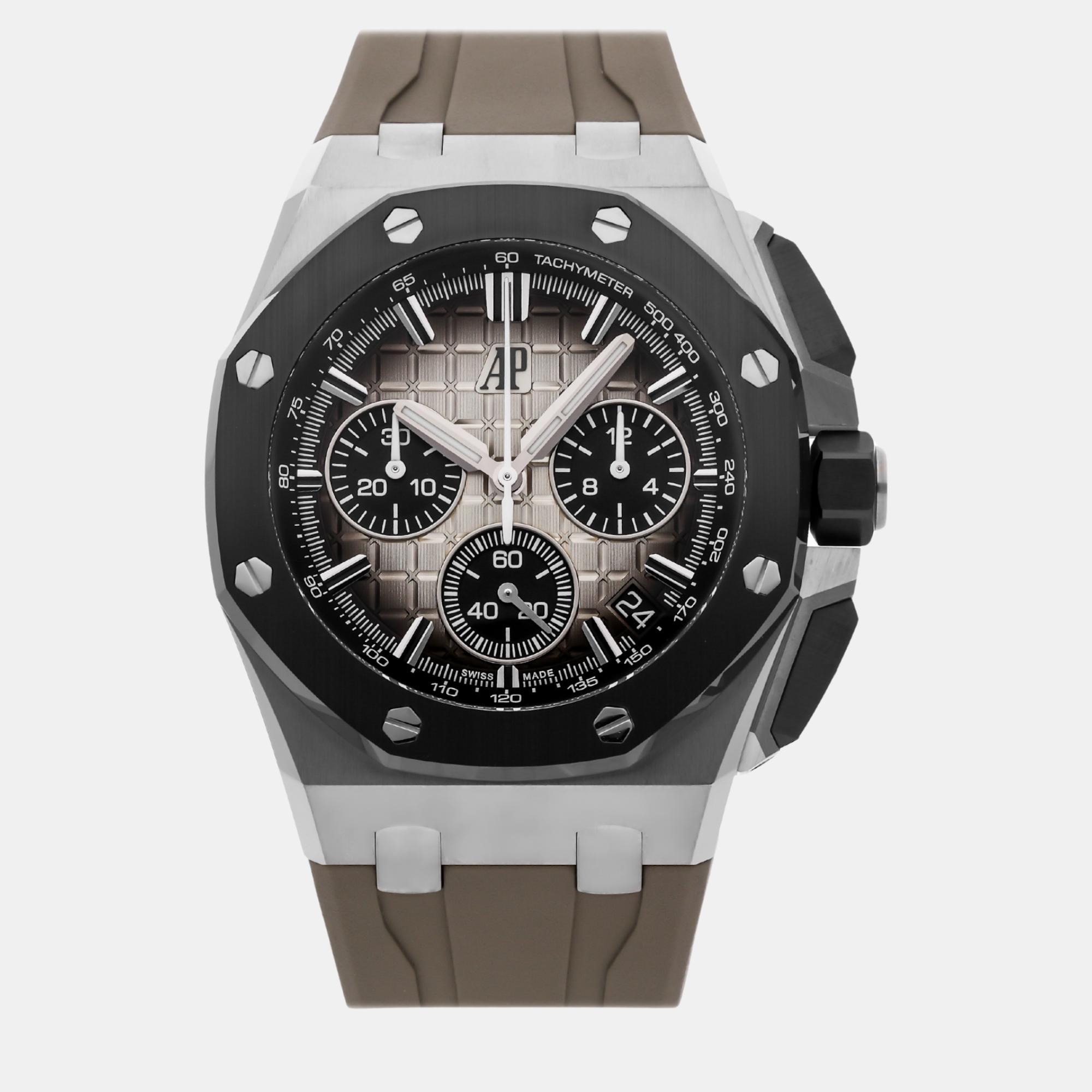 

Audemars Piguet Taupe Stainless Steel Royal Oak Offshore 26420SO.OO.A600CA.01 Automatic Men's Wristwatch 43 mm, Beige