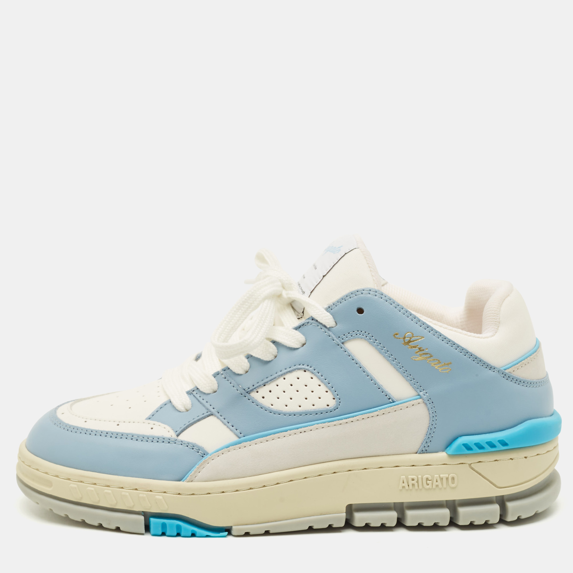 

Axel Arigato Area Lo Size  Tricolor Fabric and Leather Lace Up Sneakers, White