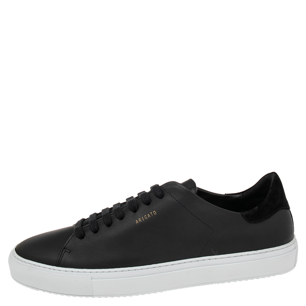 

Axel Arigato Black Leather And Suede Lace Up Sneakers Size
