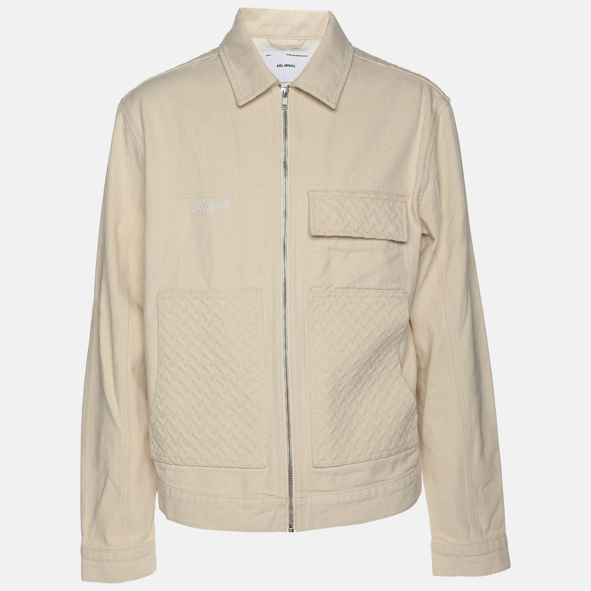 

Axel Arigato Beige Grate Embossed Cotton Twill Jacket M