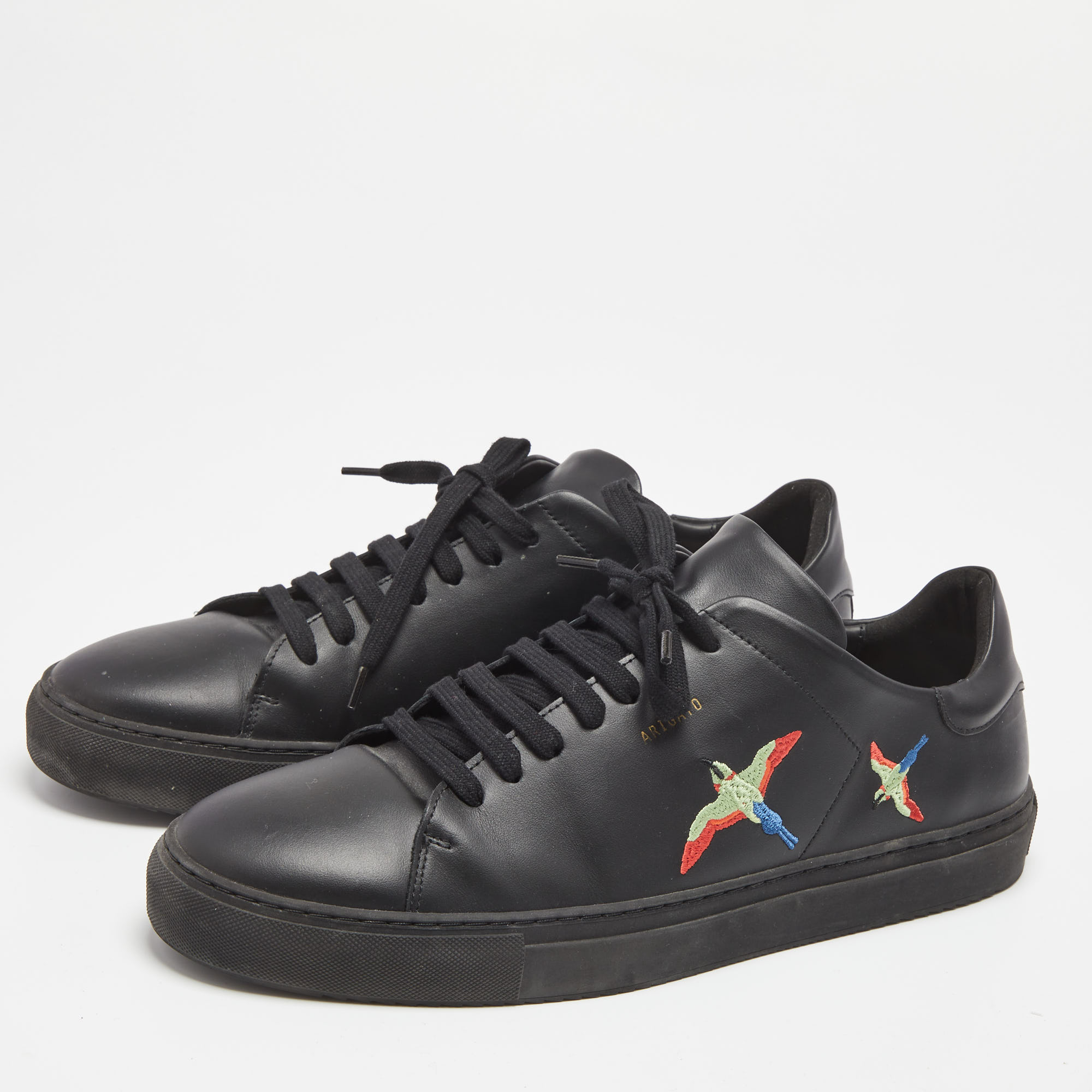 

Axel Arigato Black Leather Clean Bird Low Top Sneakers Size