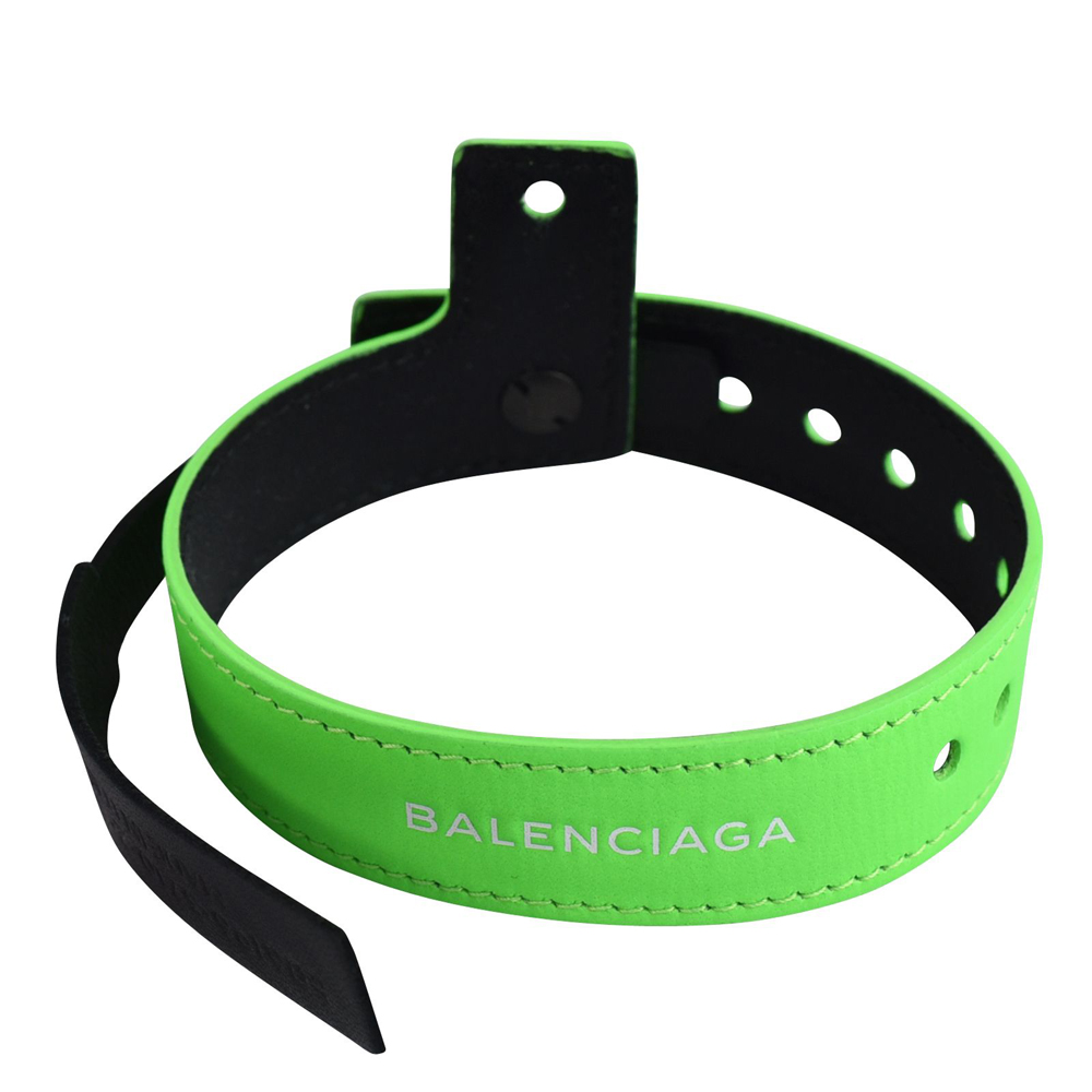 

Balenciaga Green Leather Party Bracelet