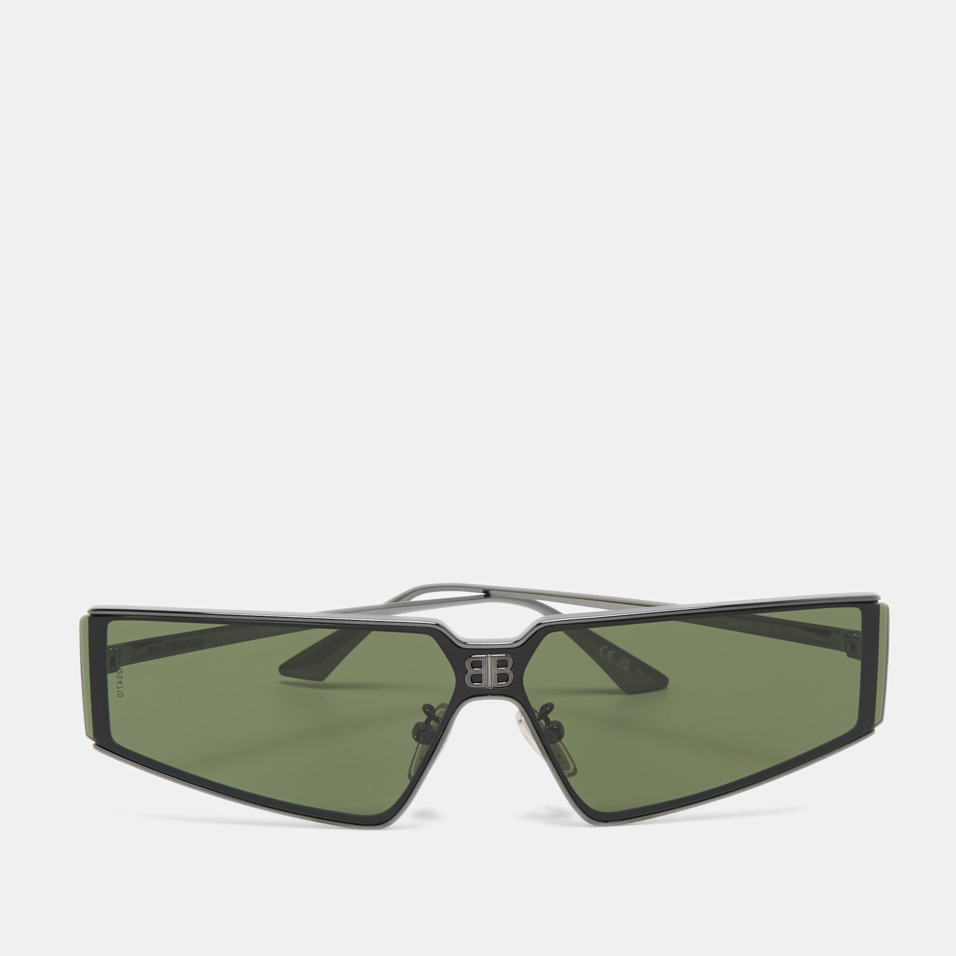 مملوكة مسبقًا Balenciaga Black Tinted BB0192S Shield Sunglasses