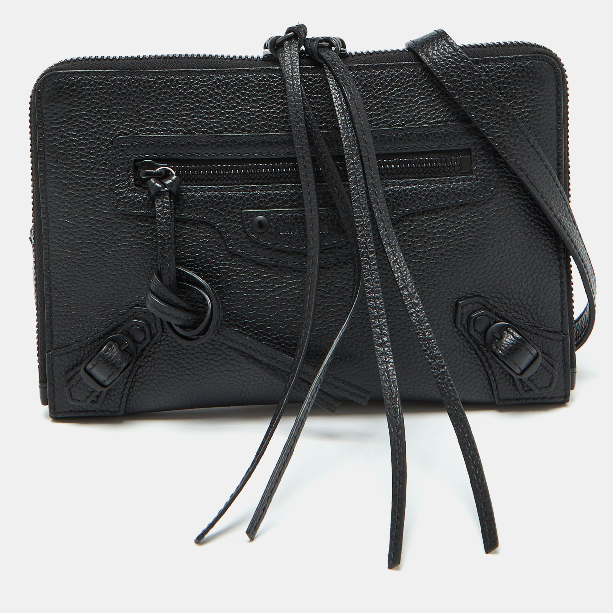 

Balenciaga Black Leather Neo Classic Clutch