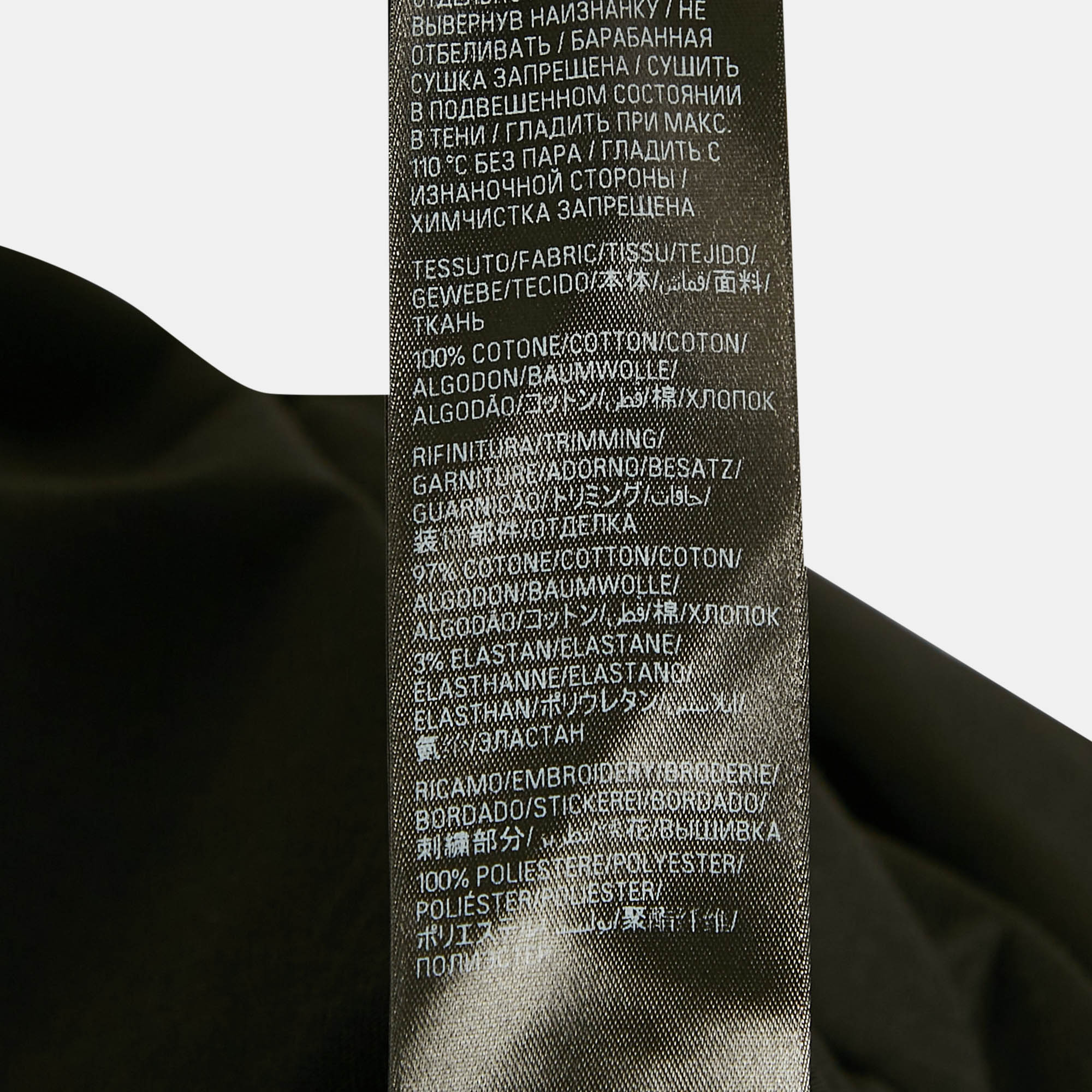 Balenciaga Black Flip Logo Embroidered Cotton Oversized T-Shirt M 