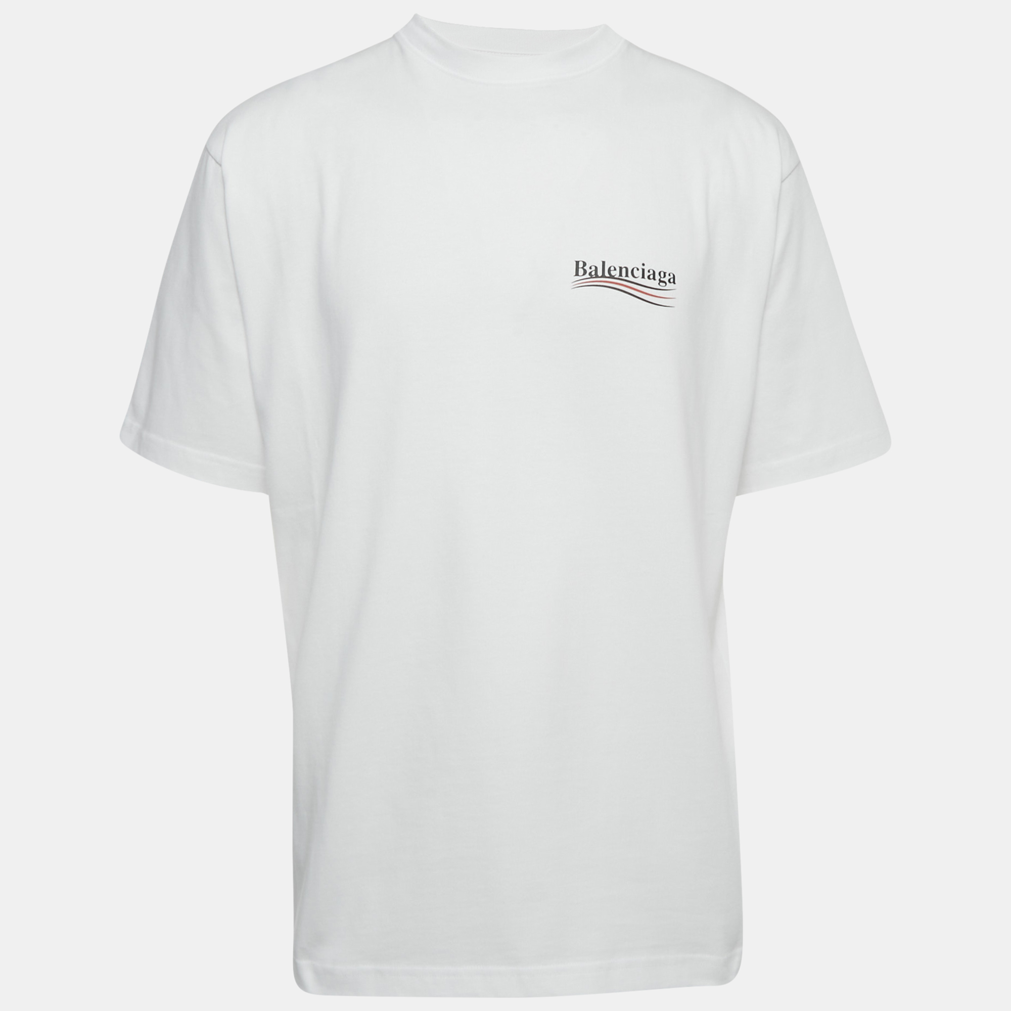 

Balenciaga Unisex White Political Campaign Print Cotton T-Shirt XS