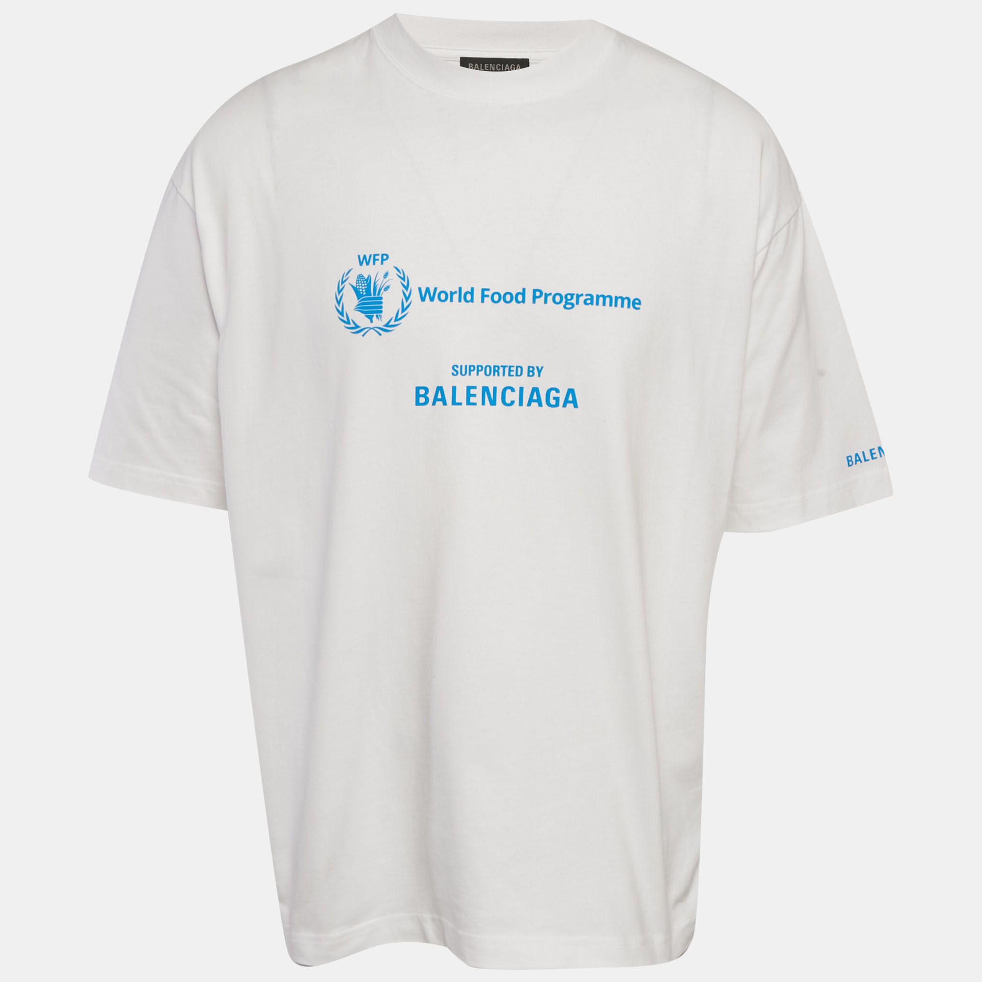 

Balenciaga White WFP Printed Cotton Knit T-Shirt L
