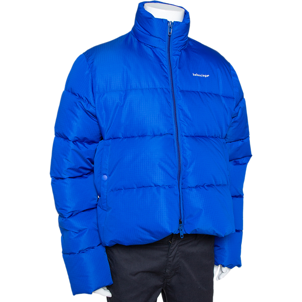 

Balenciaga Bright Blue Synthetic Puffer Jacket