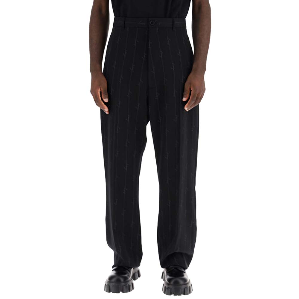 

Balenciaga Black Signature Oversized Trousers Size EU 46