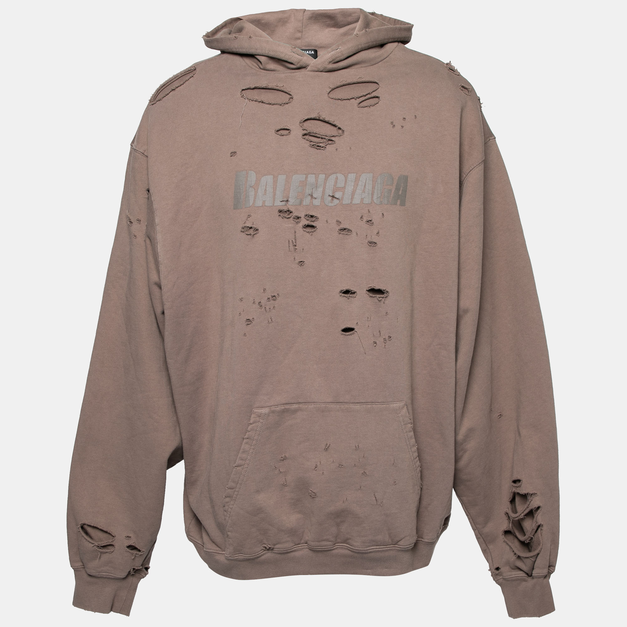 balenciaga hoodie brown