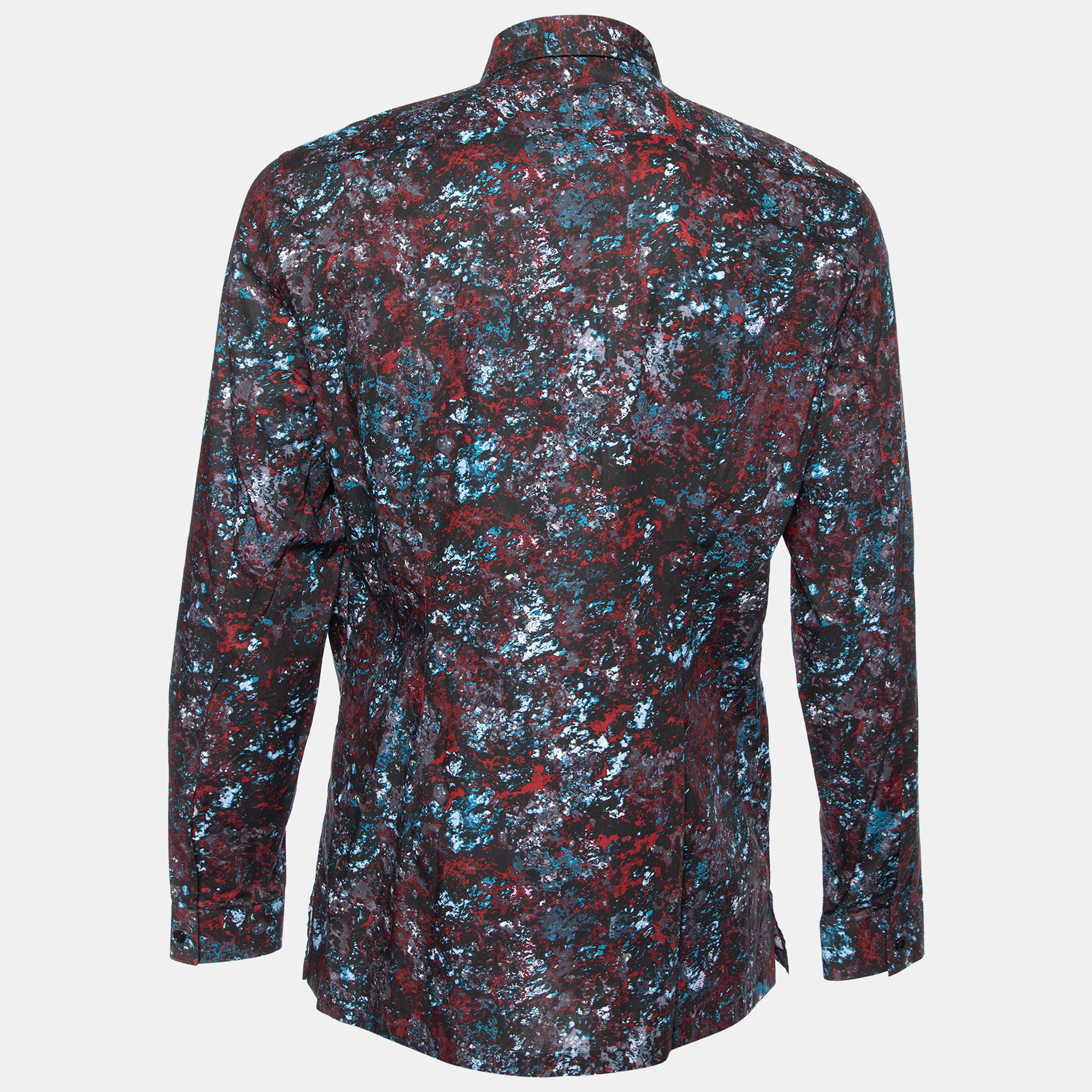 

Balenciaga Multicolor Printed Cotton Button Front Shirt